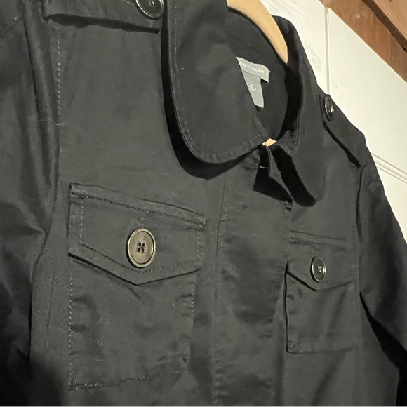 Ann Taylor Rain Jacket Cropped Black Size 6 - Picture 5 of 5